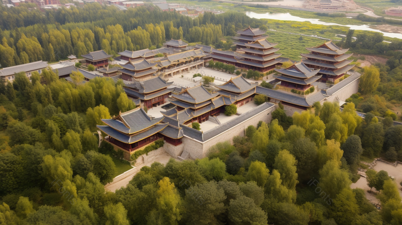 蓝天白云自然美景古老建筑城池,高清,摄影图,摄影图片,图片大全,摄影图免费下载